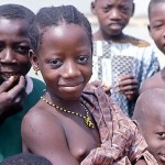 Taken at Lokoja, Nigeria, at the confluence of the Rivers Niger and Benue, where there was a commercial ferry across the river. This scene is on the east bank of the river. January 1973.