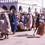 The market in what was then called Fort-Lamy, the capital of the Republic of Chad, a landlocked country that extends into the Sahara to the north. The city was renamed N'Djamena in 1973. Christmas Day, 1963.