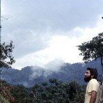 We left Mamfe, our next destination being the Bamenda Highlands, still in Cameroon. Here I am on the Mamfe to Bamenda road, still in the lowland forest zone. April 1966.