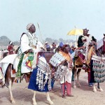 In early 1977 Nigeria hosted the 2nd world Festival of Black and African Arts (FESTAC). Artists and performers arrived in Nigeria from all over the world. As part of FESTAC, a Durbar festival was held in Kaduna, northern Nigeria - see above. February 1977.