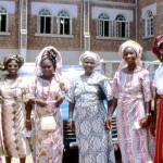 Teachers from Loyola College, Ibadan, attending the wedding of a male colleague. The College was founded in 1954 and is a secondary school for boys only. 1977.