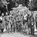 The zoo keepers, from different areas of southern Nigeria, provided the expertise and dedication without which the Zoological Garden would not have been the success that it was. From the left they are Michael Iyoha, Fred Inanga, Anthony Akhiale, Dickson Osagie, Augustine Udoh, Thomas Popoola, Daniel Osula (Head Keeper), Victor Babarinde, Nicholas Eze, and Nosiru Sadiku. Photo 1978. Wherever you are now, thank you. I remember you all with affection and gratitude. Bob Golding, Bristol, UK, 2012.