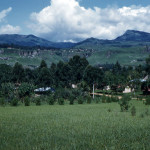 The town of Bamenda is situated on an escarpment with a back-drop of wooded mountains