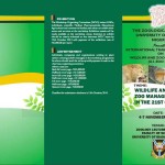 In November 2014 Dr Morenikeji, the Zoo Director, organised a zoo and wildlife management Workshop at the University of Ibadan. Above is the leaflet promoting this.